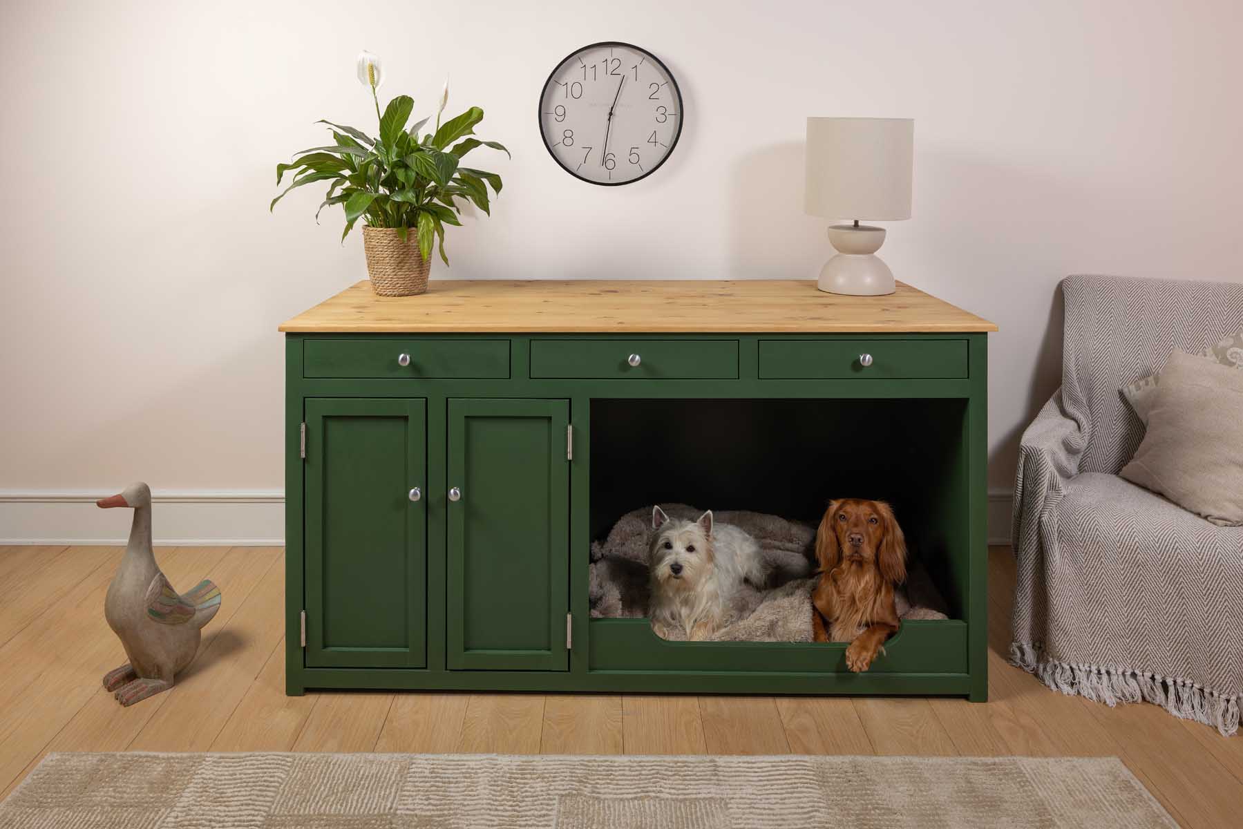 Beverley Green open bedroom dog crate furniture