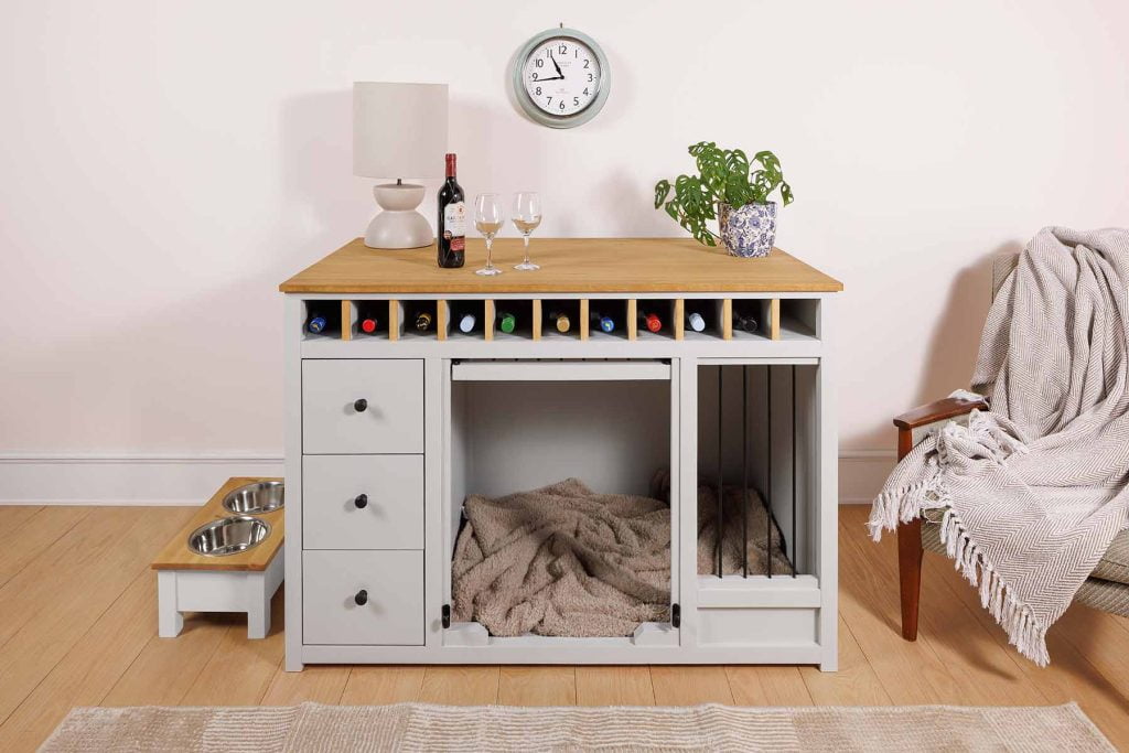 custom pet furniture with blanket