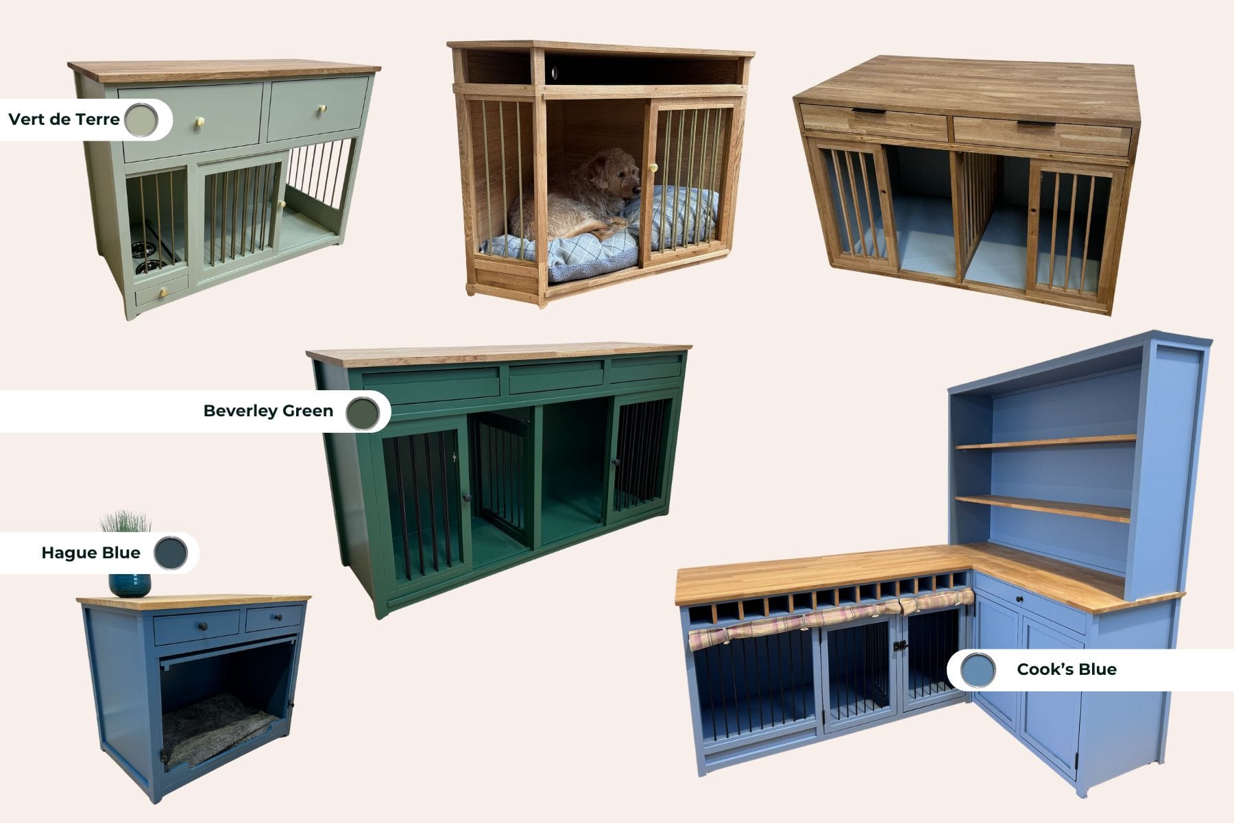 Bespoke Pet Furniture in painted and natural wood finishes
