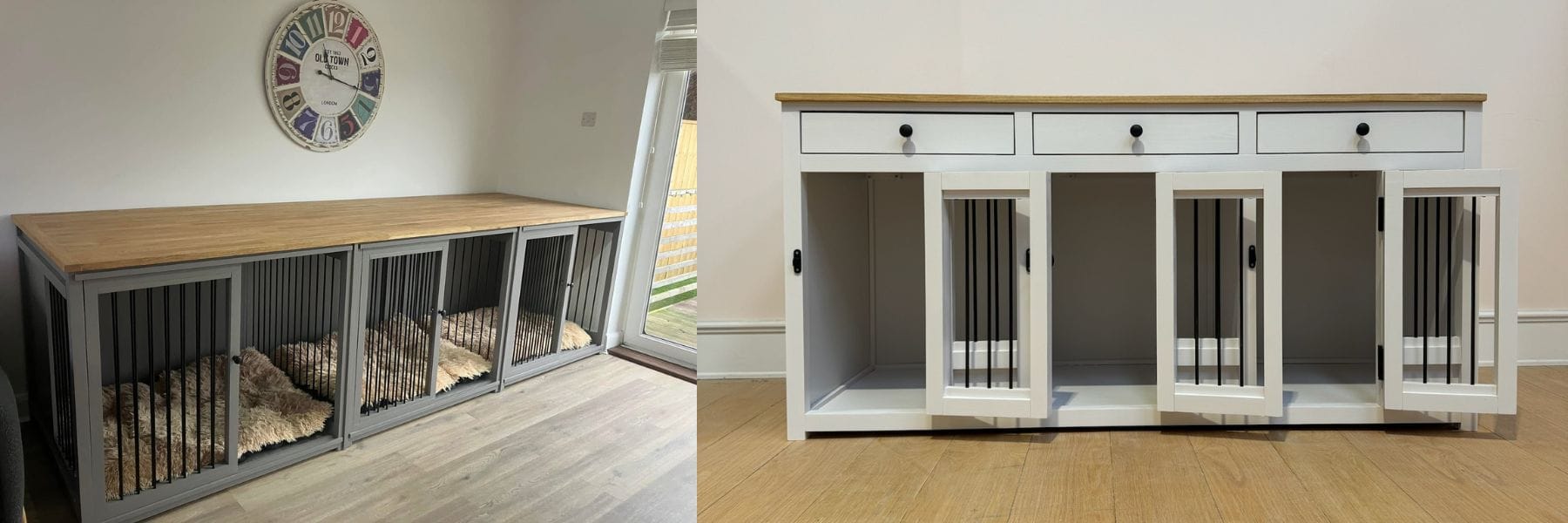 dog crate furniture for three dogs