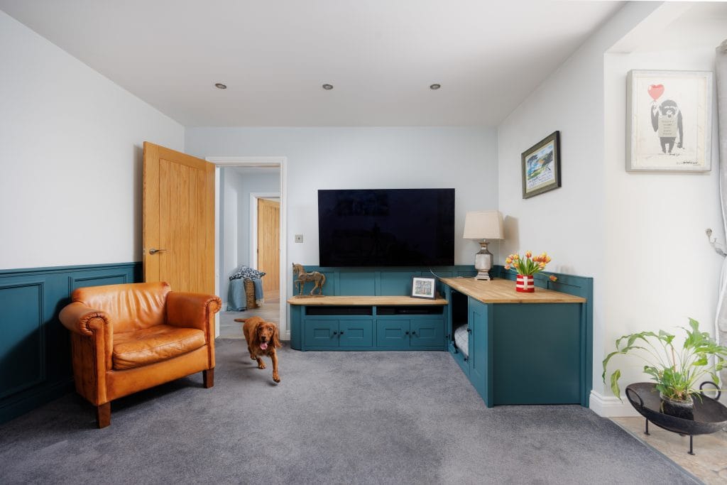 Fitted pet furniture with television