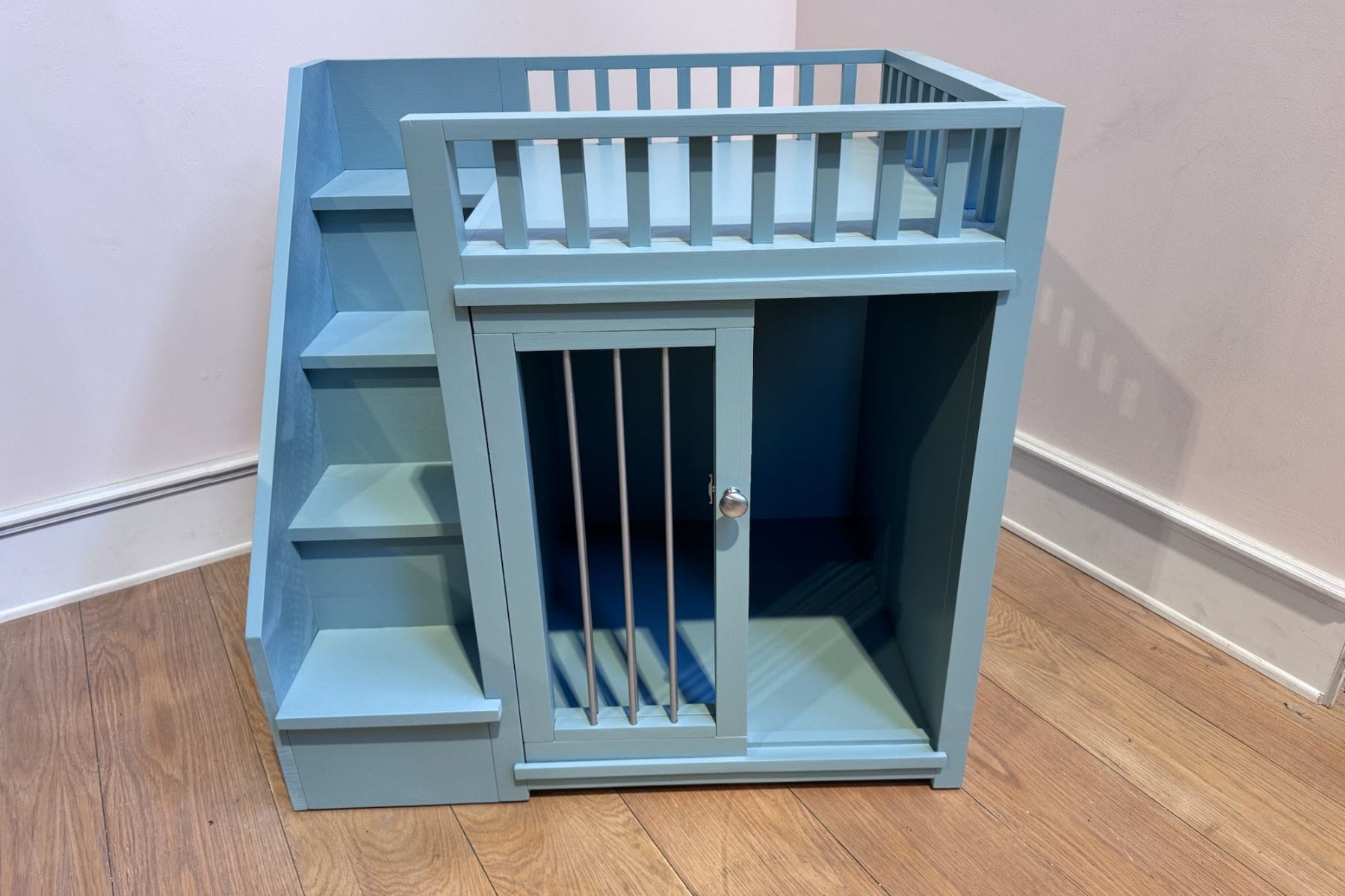 Dog Crate Furniture with Balcony 