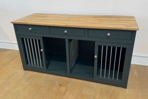 Double Dog Crate with Sliding Doors