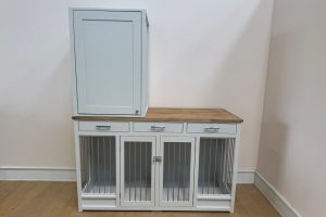 Double Dog Crate with Bespoke Cupboard